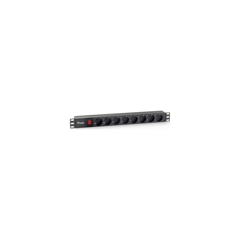 Regleta equip rack 19 pulgadas 1u 8 tomas 3500w interruptor 1.8m