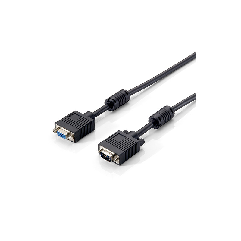 Cable alargo svga equip 3coax macho - hembra 1.8m con ferritas
