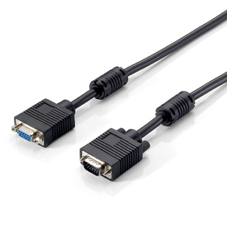 Cable alargo svga equip 3coax macho - hembra 1.8m con ferritas