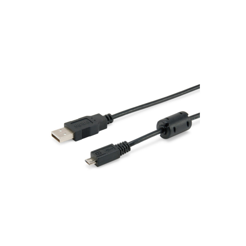 Cable usb 2.0 equip tipo a - micro usb tipo b 1.8m con ferrita