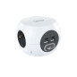 Regleta base de enchufes nanocable 3tomas shucko 2 puertos usb 3 puertos usb c cable 1.4m