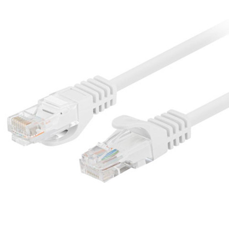 Cable red lanberg latiguillo cat.6 u - utp 0.25m blanco fluke passed 1