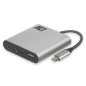 Adaptador act connectivity usb - c a hdmi - usb a - usb - c pd