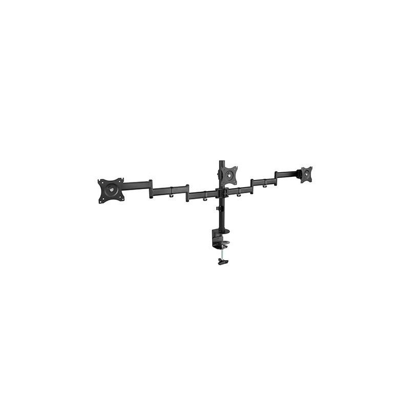 Soporte tv - monitor tooq sobremesa giratorio incluye 3 brazos carga maxima 8kg - brazo db1327tn - b - vesa 75 y 100 - inc y gir