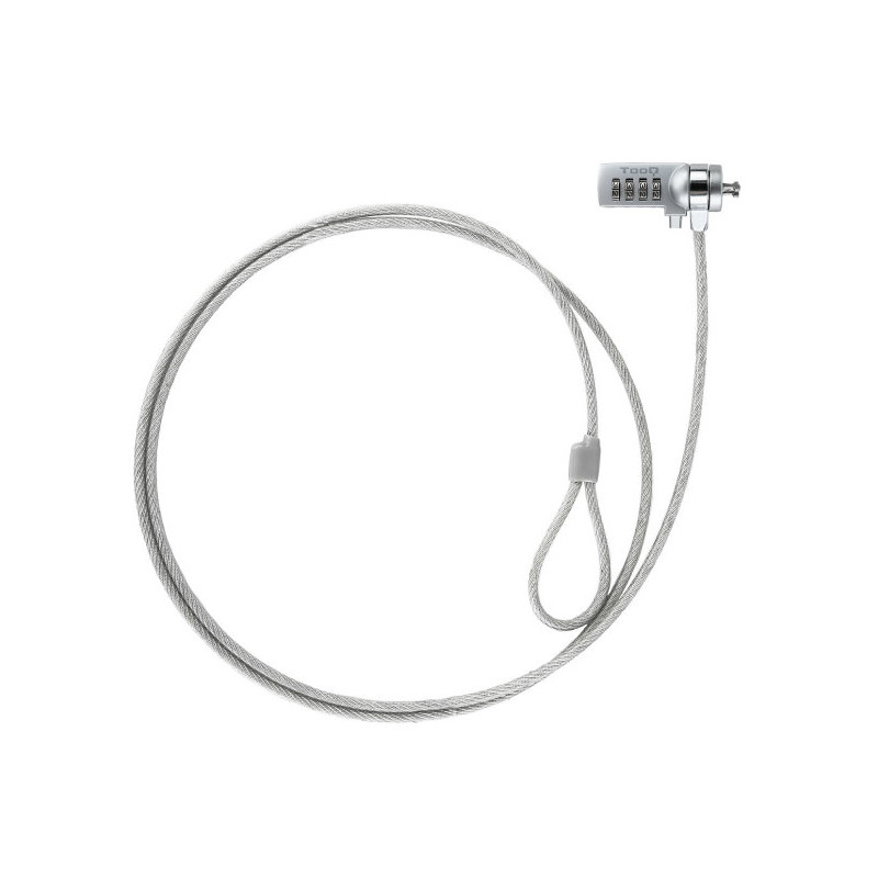 Cable seguridad tooq combinacion 1.5m ranura kensington