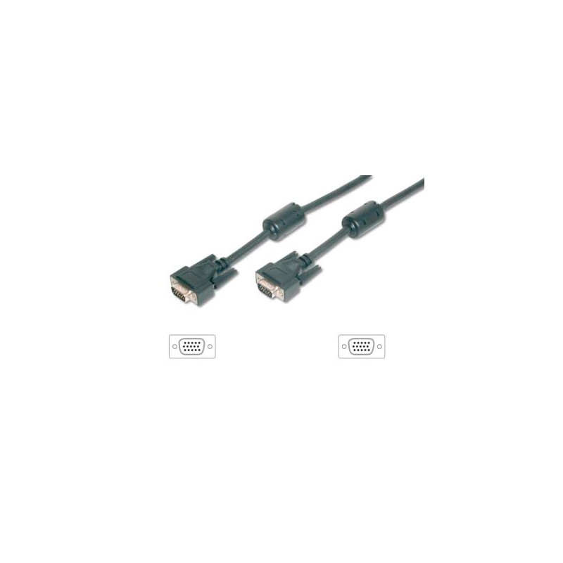 Cable svga equip 3coax macho - macho con ferritas - 15m