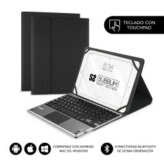 Funda + teclado subblim keytab pro para tablet 9.6 pulgadas - 10.8 pul