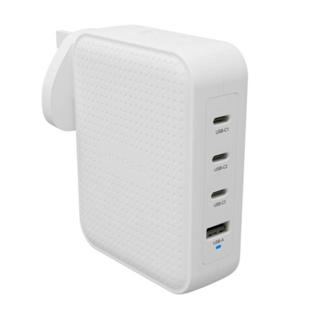 Cargador pared hyper hyperjuice 145w 1x usb tipo a 3x usb tipo c