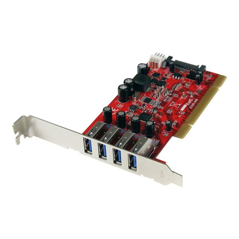Tarjeta de puertos startech pciusb3s4 4x usb 3.0