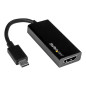 Cable usb tipo c a hdmi startech 0.147m - macho - hembra - negro