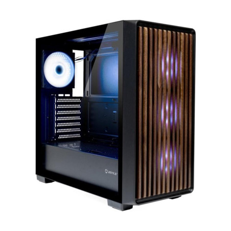 Caja ordenador gaming unykach revelat madeira atx argb cristal templad