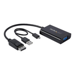 Adaptador displayport a vga startech 0.184m - macho - hembra - negro +