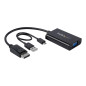 Adaptador displayport a vga startech 0.184m - macho - hembra - negro + cable micro usb tipo b a usb tipo a
