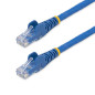 Cable de red startech latiguillo rj45 lszh u - utp cat6 3m azul