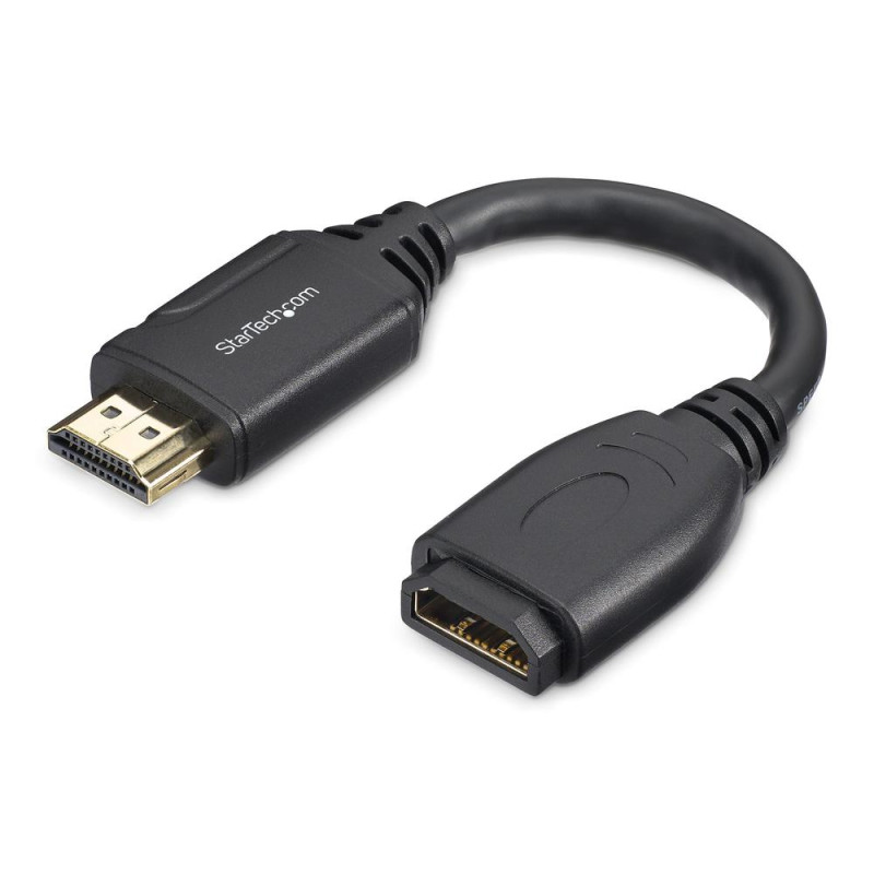 Cable hdmi 4k startech 0.15m - macho - hembra - negro