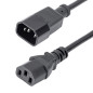 Cable iec c14 a iec c13 startech 1m - macho - hembra - negro