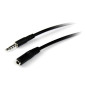 Cable jack 3.5mm startech 2m - macho - hembra - negro