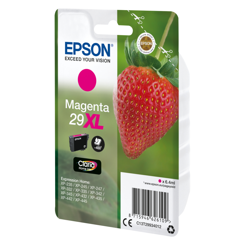 Epson Strawberry Singlepack Magenta 29XL Claria Home Ink