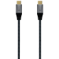 AISENS Cable USB 3.2 Gen2X2 Aluminio 20Gbps 5A 100W E-Mark, Tipo USB-C/M-USB-C/M, Gris, 2.0M