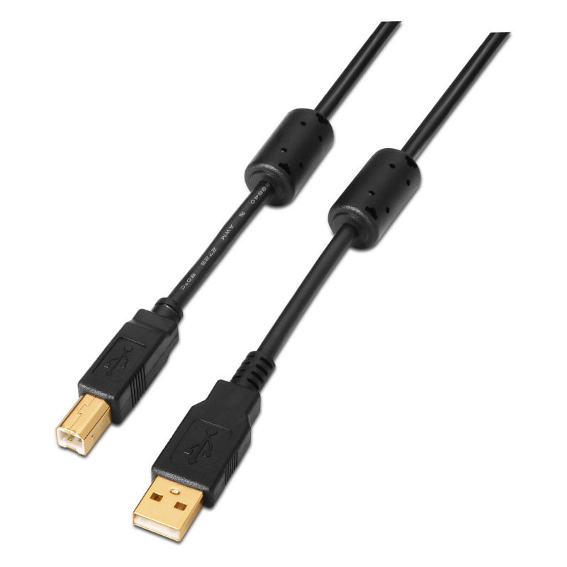 AISENS A101-0009 cable USB USB 2.0 2 m USB A USB B Negro