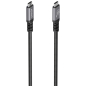 AISENS Cable USB4 Gen3x2 Aluminio 40Gbps 8K@60Hz 5A 48V 240W E-Mark, Tipo USB-C/M-USB-C/M, Negro, 1.0m