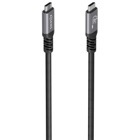 AISENS Cable USB 3.2 Gen1 Aluminio 5Gbps 4K@60Hz 3A 60W E-Mark, Tipo U