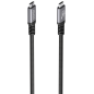 AISENS Cable USB 3.2 Gen2 Aluminio 10Gbps 8K@30Hz 5A 100W E-Mark, Tipo USB-C/M-USB-C/M, Negro, 5.0m