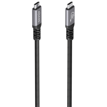 AISENS Cable USB 3.2 Gen2 Aluminio 10Gbps 8K@30Hz 5A 100W E-Mark, Tipo