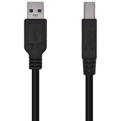 AISENS Cable USB 3.0 Impresora Tipo A/M-B/M, Negro, 3.0m
