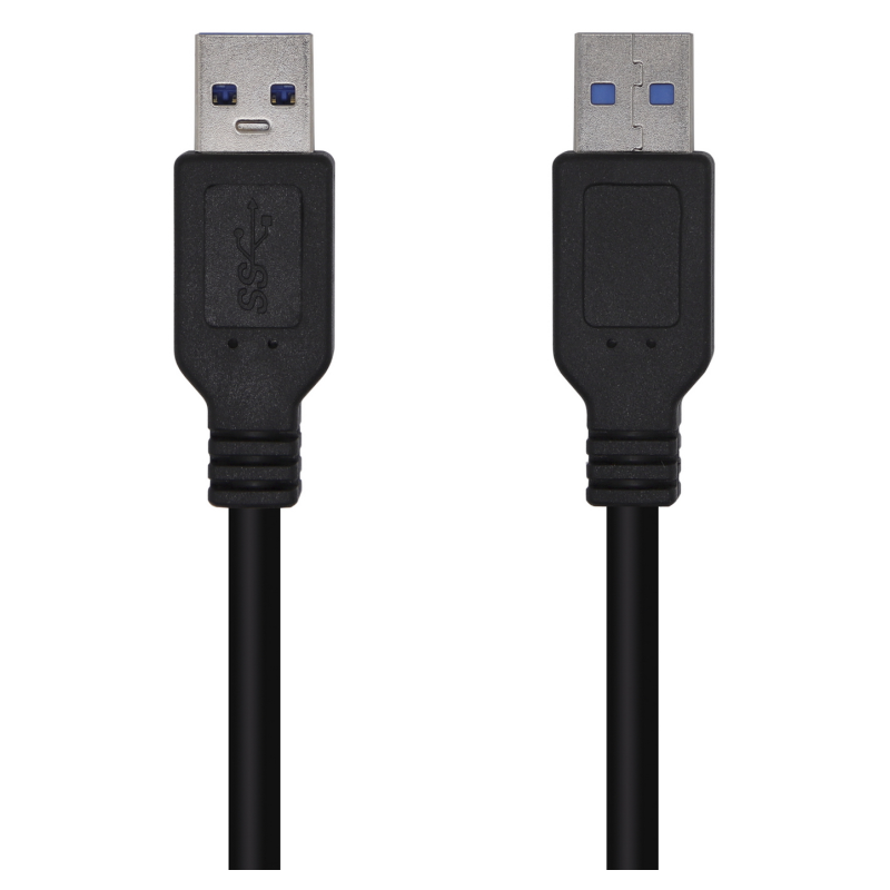 AISENS Cable USB 3.0, Tipo A/M-A/M, Negro, 2.0m