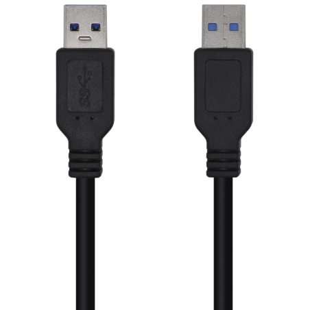 AISENS Cable USB 3.0, Tipo A/M-A/M, Negro, 2.0m