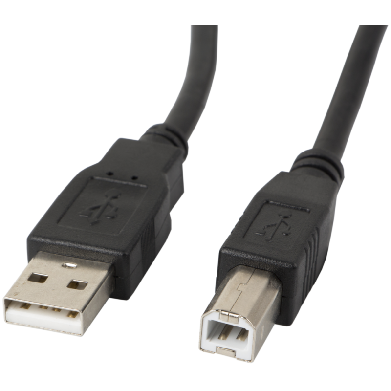 Lanberg CA-USBA-10CC-0010-BK cable USB USB 2.0 1 m USB B Negro