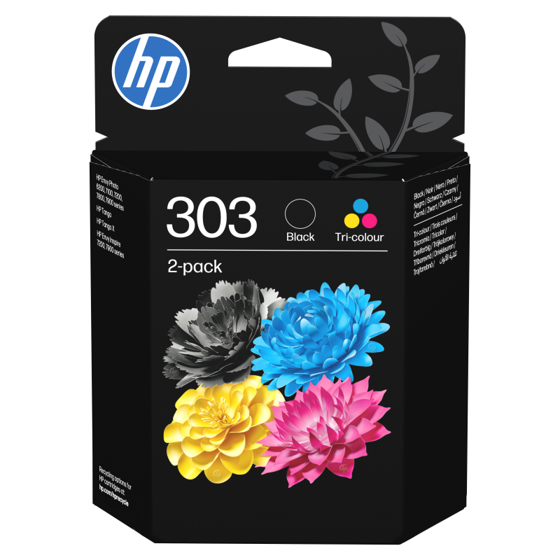 HP Paquete de 2 cartuchos de tinta Original 303 negro/tricolor