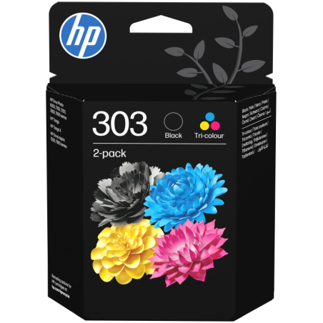 HP Paquete de 2 cartuchos de tinta Original 303 negro/tricolor