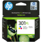 HP Cartucho de tinta original 301XL de alta capacidad Tri-color