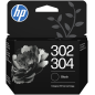 HP Paquete combinado de 2 cartuchos de tinta negra/tricolor 302/304
