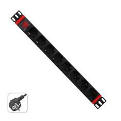 Regleta rack wp 1u 8 enchufes schuko con interruptor