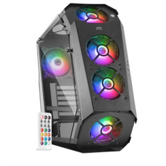 Caja ordenador mars gaming mc51 premium atx 2 x usb 3.0 5 x 120mm argb
