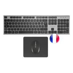 Teclado + raton tacens 6zenithfr inalambrico gris frances + alfombrill