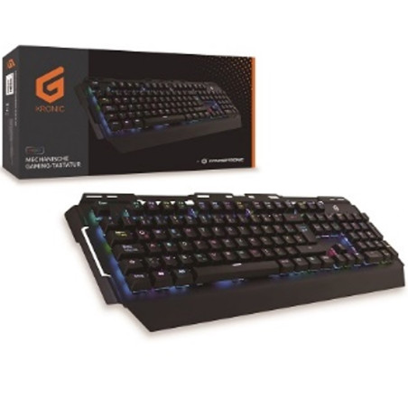 Teclado gaming conceptronic kronic01es mecanico rgb usb 8 teclas progr