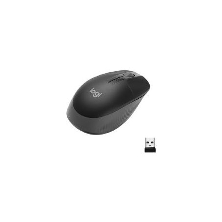 Mouse raton logitech m190 full size optico wireless inalambrico gris m