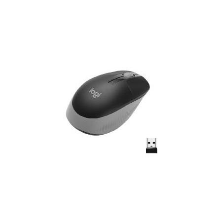 Mouse raton logitech m190 full size optico wiireles inalambrico gris c