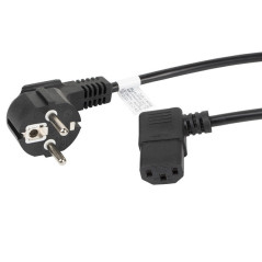 Cable de alimentacion lanberg schuko cee 7 - 7 a iec320 c13 acodado 1.