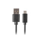Cable usb lanberg 2.0 macho - usb tipo c macho quick charge 3.0 1m negro