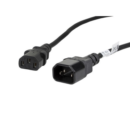 Cable alargador lanberg alimentacion cpu iec320 c13 h - iec320 c14 m v