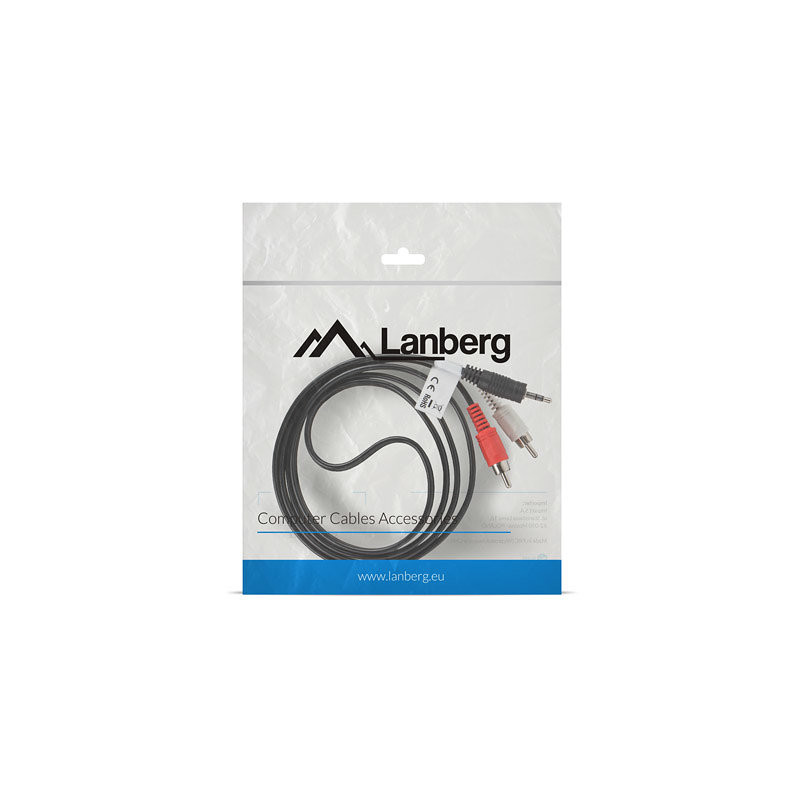 Cable estereo lanberg mini jack 3.5mm - 2x rca macho 1.5m