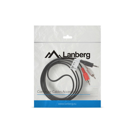 Cable estereo lanberg mini jack 3.5mm - 2x rca macho 1.5m