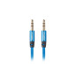 Cable estereo lanberg jack 3.5mm macho - jack 3.5mm macho 1m azul