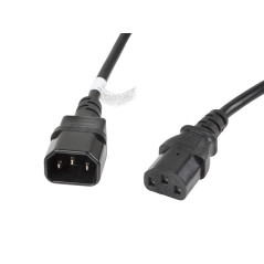 Cable alargador lanberg alimentacion cpu iec320 c13 h - iec320 c14 m v