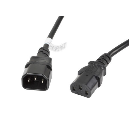 Cable alargador lanberg alimentacion cpu iec320 c13 h - iec320 c14 m v